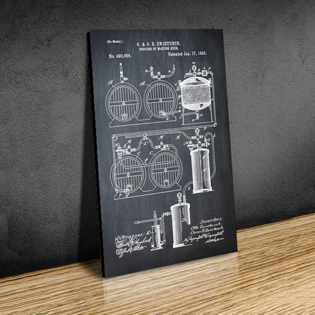 Brewery Patent // 1891 // Chalk (Paper // 18"W x 24"H)