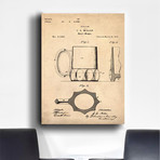 Beer Mugs // 1875 // Sepia (Paper // 18"W x 24"H)