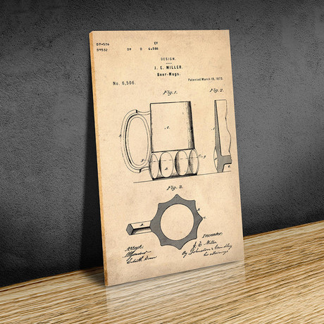 Beer Mugs // 1875 // Sepia (Paper // 18"W x 24"H)