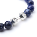 Live to Lift Dumbbell + Sodalite // 10mm Beads (Extra Small)