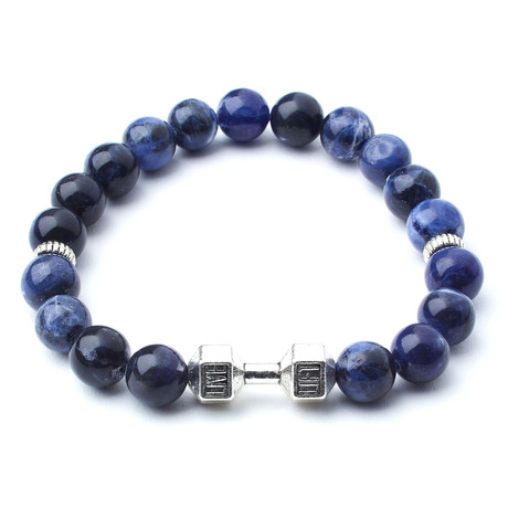Live to Lift Dumbbell + Sodalite // 10mm Beads (Extra Small)