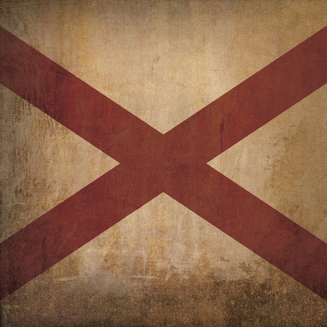 Alabama Flag (12"W x 12"H Paper Print)