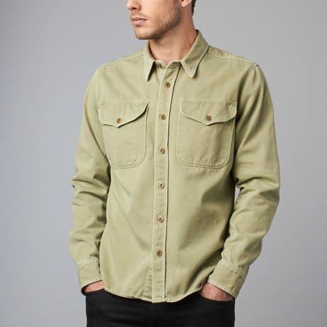 Utility Button-Up Shirt // Army Green (S) - FreeNote Clothing - Touch ...