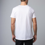 Crew Neck Graphic Pocket Tee // White (L)