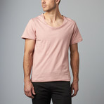 Scoop Neck Tee // Pink (L)