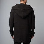 Longline Cardigan // Black (L)