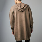 Hooded Longline Oversize Knit // Beige (XS)