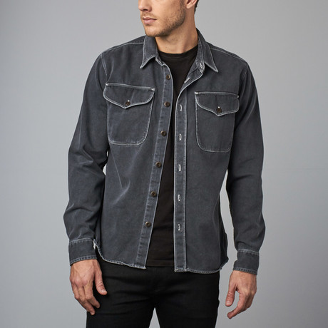 Utility Button-Up Shirt // Charcoal (S)