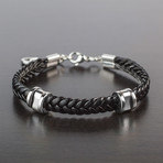 Accents Braided Vegan Leather Bracelet