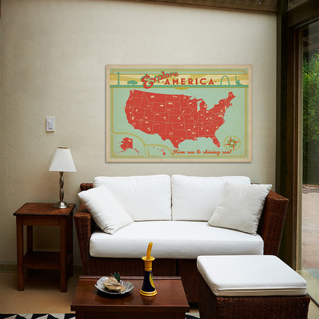 Explore America // Canvas (26"W x 18"H x 0.75"D)
