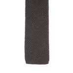 Knitted Straight Textured Tie // Cocoa + Taupe