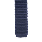 Textured Knit Straight Tie // Blue