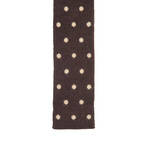 Knitted Straight Dot Tie // Brown + Tan
