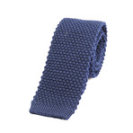 Textured Knit Straight Tie // Blue
