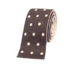 Knitted Straight Dot Tie // Brown + Tan
