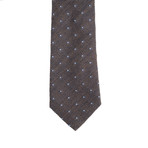 Textured Dot Tie // Brown + Blue