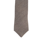 Diagonal Textured Tie // Tan