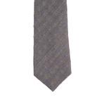 Textured Dot Tie // Cocoa + Blue
