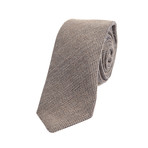 Diagonal Textured Tie // Tan