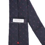 Textured Dot Tie // Blue + Red