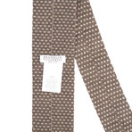Knitted Straight Dash Tie // Tan + Cream