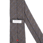 Textured Dot Tie // Cocoa + Blue