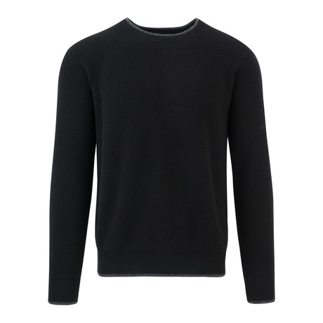 Trim Crewneck Sweater // Black + Coal (S)