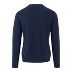 Classic V-Neck Sweater // Navy + Charcoal Heather (XL)