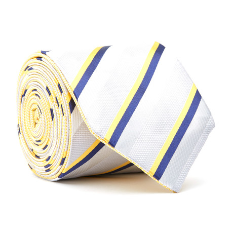 Reversible Tie // Yellow + Grey Striped