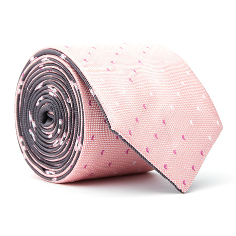Reversible Tie // Charcoal + Pink Floral