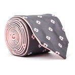 Reversible Tie // Charcoal + Pink Floral