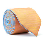 Reversible Tie // Powder Blue + Orange Dotted