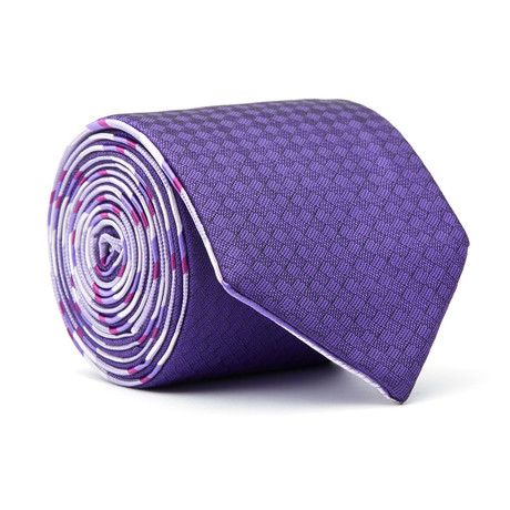 Reversible Tie // Lavender + Purple Striped