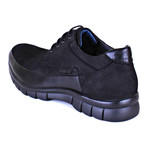 Bora Nubuck Lace-Up Tread Sneaker // Black (Euro: 44)