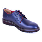 Selim Contrast Lace-Up Derby // Navy Blue + Maroon (Euro: 40)