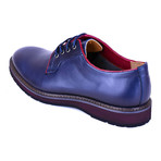 Selim Contrast Lace-Up Derby // Navy Blue + Maroon (Euro: 40)