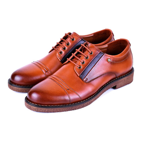 Hasan Stitched Lace-Up Derby // Brown Tobacco (Euro: 40)