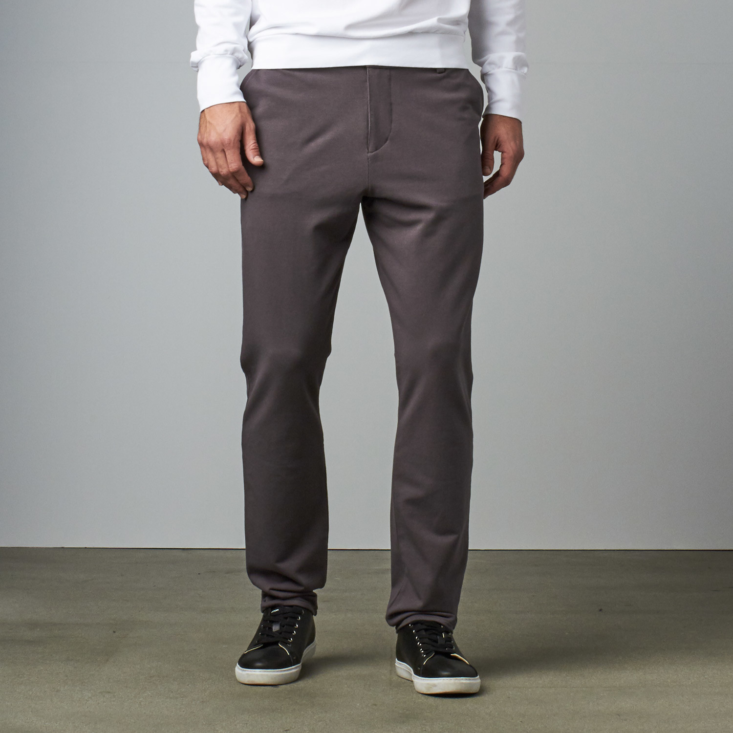 Knit Stretch Chino Pant // Grey (28WX30L) - Sweat Tailor - Touch of Modern