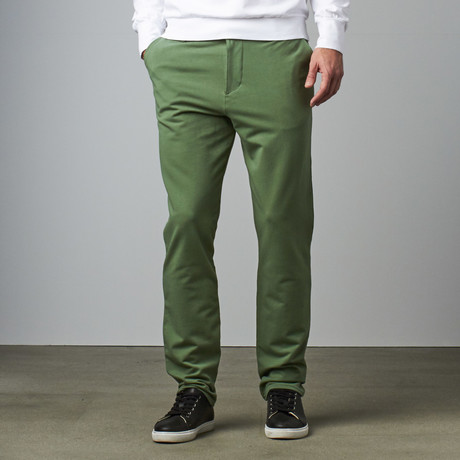Chino Knit Pant // Deeper Moss Green (33WX34L)