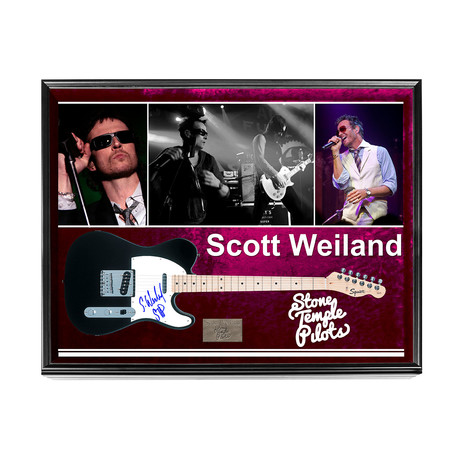Stone Temple Pilots Scott Weiland Signed Guitar + Display