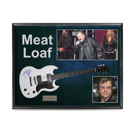 Meat Loaf Signed Guitar 2 + Display