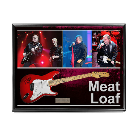 Meat Loaf Signed Guitar + Display