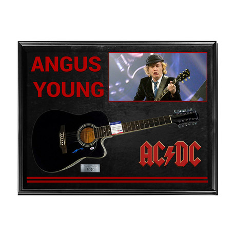 AC/DC Angus Young Signed Guitar + Display