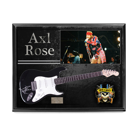 Guns N Roses Axl Rose Signed Guitar + Display