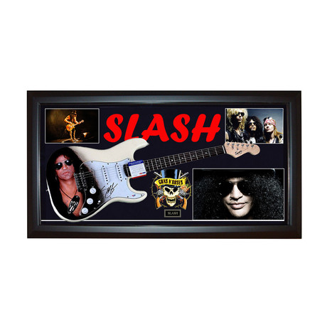 Guns N Roses Slash Signed Guitar 2 + Display