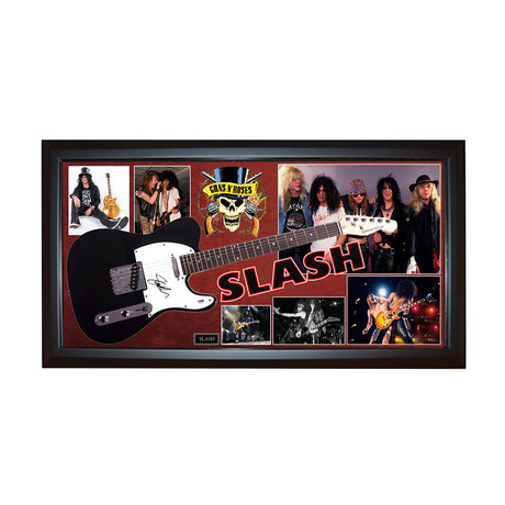 Guns N Roses Slash Signed Guitar + Display