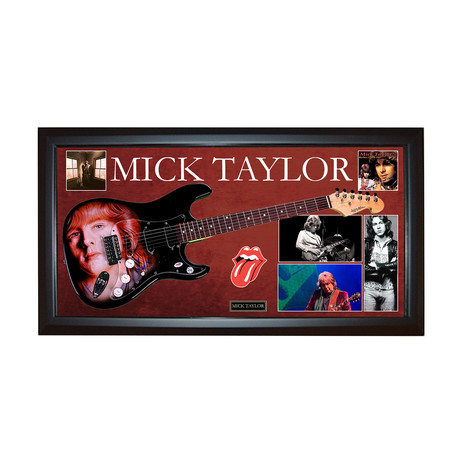 The Rolling Stones Mick Taylor Signed Guitar + Display