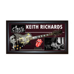 The Rolling Stones Keith Richards Signed 12 String Guitar + Display