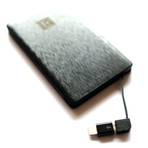 Power Wallet // Folio Wallet + Battery (Black)