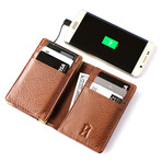 Power Wallet // Folio Wallet + Battery (Black)